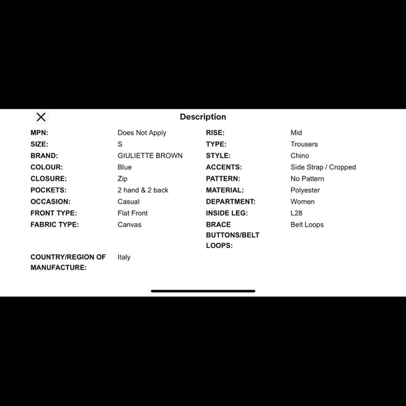 Giuliette Brown, blue, trousers - Picture 7 of 8